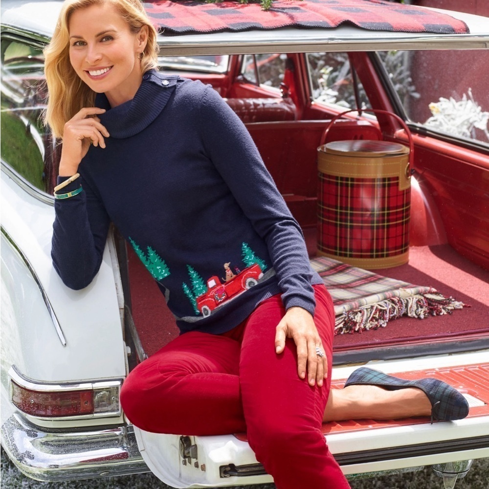 NWOT Talbots mixed lambswool NOVELTY COWLNECK SWEATER in XS